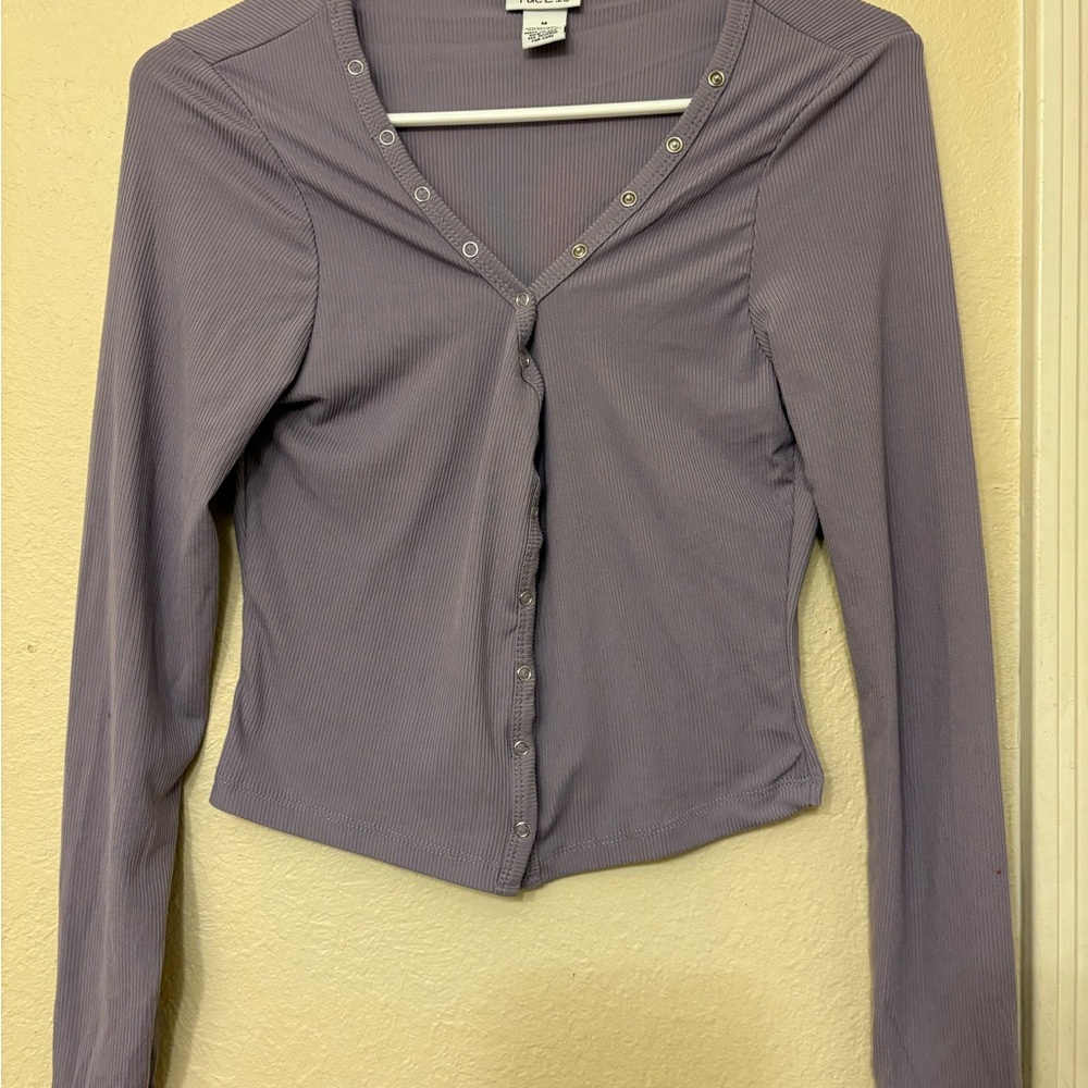 Women's Purple Long Sleeve Top